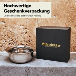Rasierschale 'Compass' Aus Edelstahl -Herren Mode Waesche 4Verpackung