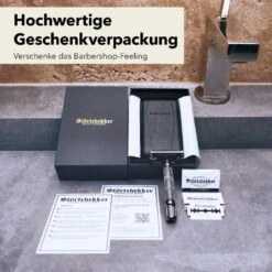Rasierhobel 'Hamburg' Schwarz -Herren Mode Waesche 7Geschenkverpackung schwarzesEtui 96d2d6b5 7014 442b a81c e8d9d09c4c00