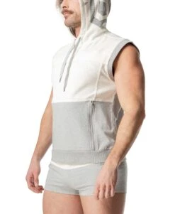 Dual Sleeveless Hoodie -Herren Mode Waesche Dual Sleeveless Hoodie 3