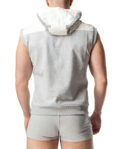 Dual Sleeveless Hoodie -Herren Mode Waesche Dual Sleeveless Hoodie 4
