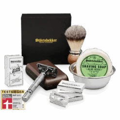 Rasierset - Rasierhobel 'Hamburg' Silber 34 Rasierset - Rasierhobel 'Hamburg' Silber -Herren Mode Waesche STOERTE 0129 a Aloe variant Kopie