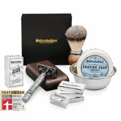 Rasierset - Rasierhobel 'Hamburg' Silber 37 Rasierset - Rasierhobel 'Hamburg' Silber -Herren Mode Waesche STOERTE 0129 a Crusoe variant Kopie