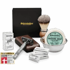 Rasierset - Rasierhobel 'Hamburg' Silber 35 Rasierset - Rasierhobel 'Hamburg' Silber -Herren Mode Waesche STOERTE 0129 a Mint variant Kopie