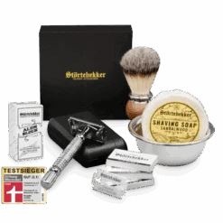 Rasierset - Rasierhobel 'Hamburg' Silber 28 Rasierset - Rasierhobel 'Hamburg' Silber -Herren Mode Waesche STOERTE 0129 b variant Kopie