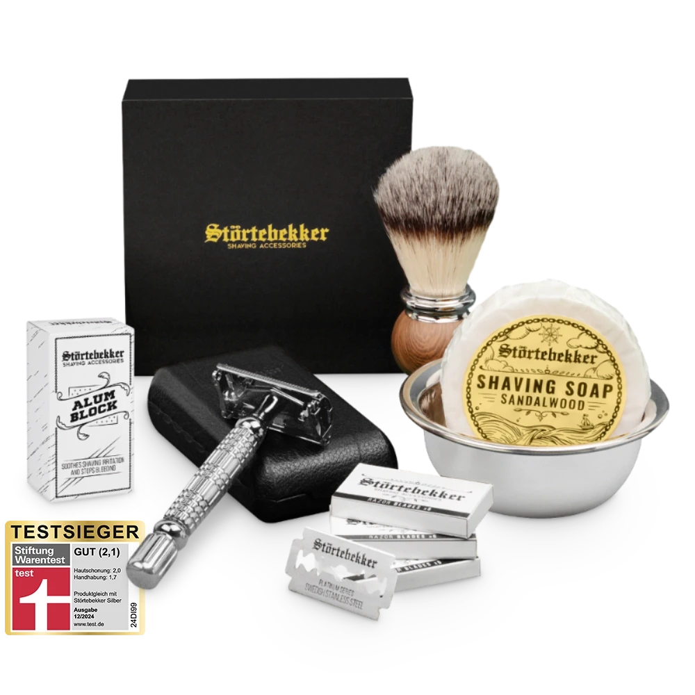Rasierset - Rasierhobel 'Hamburg' Silber 9 Rasierset - Rasierhobel 'Hamburg' Silber – Bild 9
