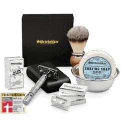 Rasierset - Rasierhobel 'Hamburg' Silber 32 Rasierset - Rasierhobel 'Hamburg' Silber -Herren Mode Waesche STOERTE 0129 b Crusoe variant Kopie