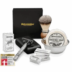 Rasierset - Rasierhobel 'Hamburg' Silber 31 Rasierset - Rasierhobel 'Hamburg' Silber -Herren Mode Waesche STOERTE 0129 b Kokos variant Kopie