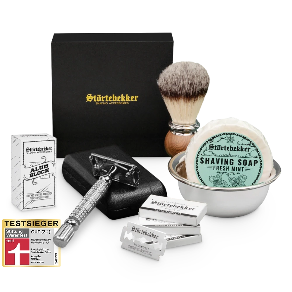 Rasierset - Rasierhobel 'Hamburg' Silber 11 Rasierset - Rasierhobel 'Hamburg' Silber – Bild 11