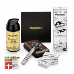 Anti Hautirritationen Set - Rasierhobel 'Hamburg' Silber