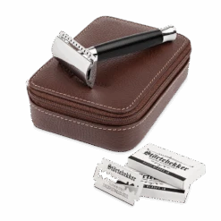 Rasierhobel 'Solingen' Schwarz - Set