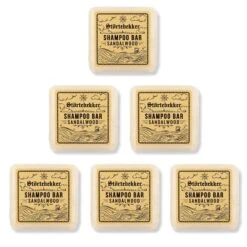 Festes Shampoo Sandelholz - 100g -Herren Mode Waesche Sandalwood 6er variant