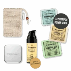 Dusch Routine Set Inkl. GRATIS Tagescreme - 3x Festes Shampoo Nach Wahl