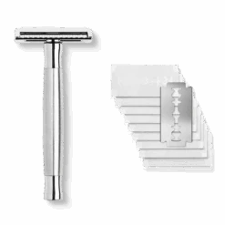 Premium Rasierhobel 'Solingen' - Silber Matt