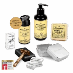 Shower & Shave Essential Set - Rasierhobel 'Hamburg' Rosé - Gold -Herren Mode Waesche schwarz STOERTE 0198 f variant Kopie Kopie