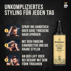 Sea Salt Spray Sandelholz -Herren Mode Waesche step by step anwendung sea salt spray